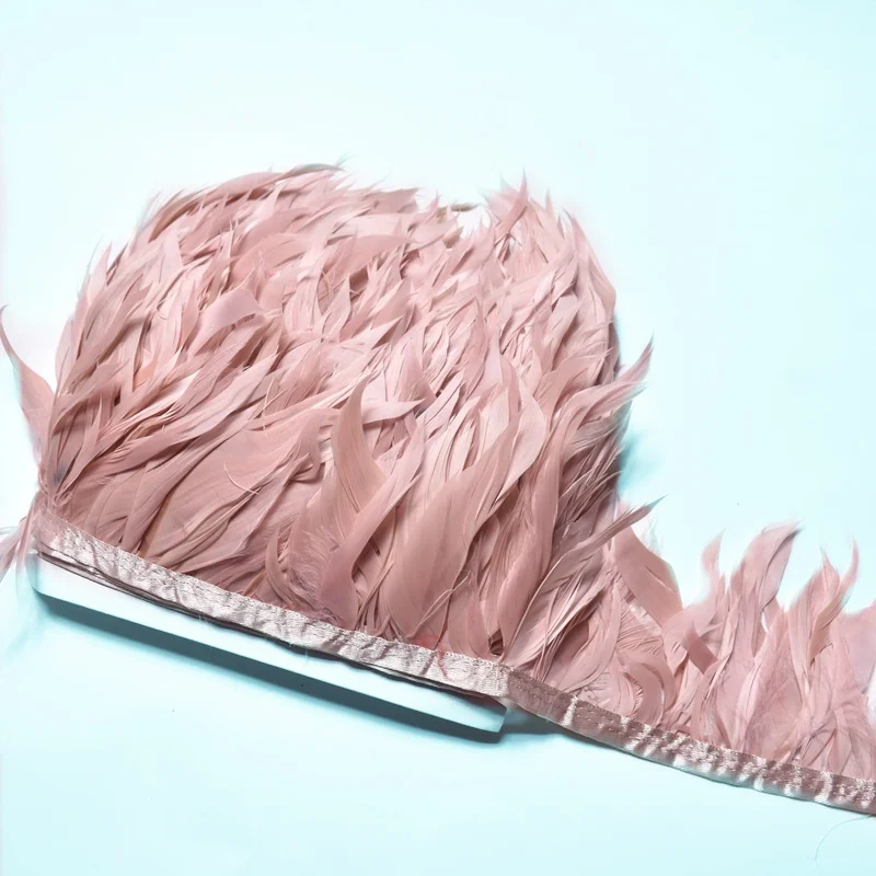 Декоративная лента из гусиных перьев 13 цветов длина 1 м 8-10 см | Дом и сад