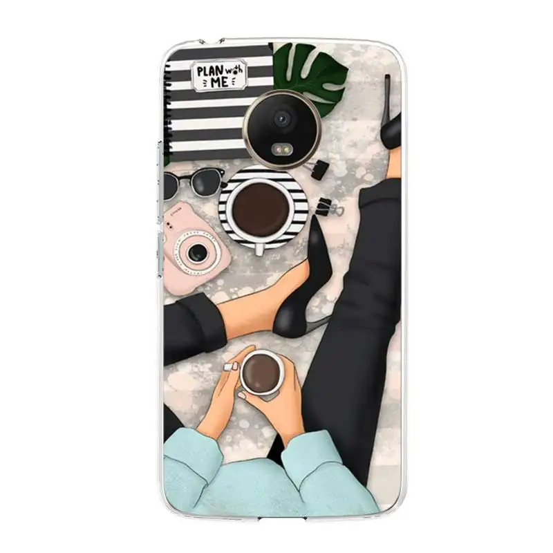 

Girl Luxurious Case Cover For Motorola G9 Play G9 Plus G7 Plus G8 Power Lite Soft Silicone Cases For Moto G5 G5S G6 E5 Back Cove