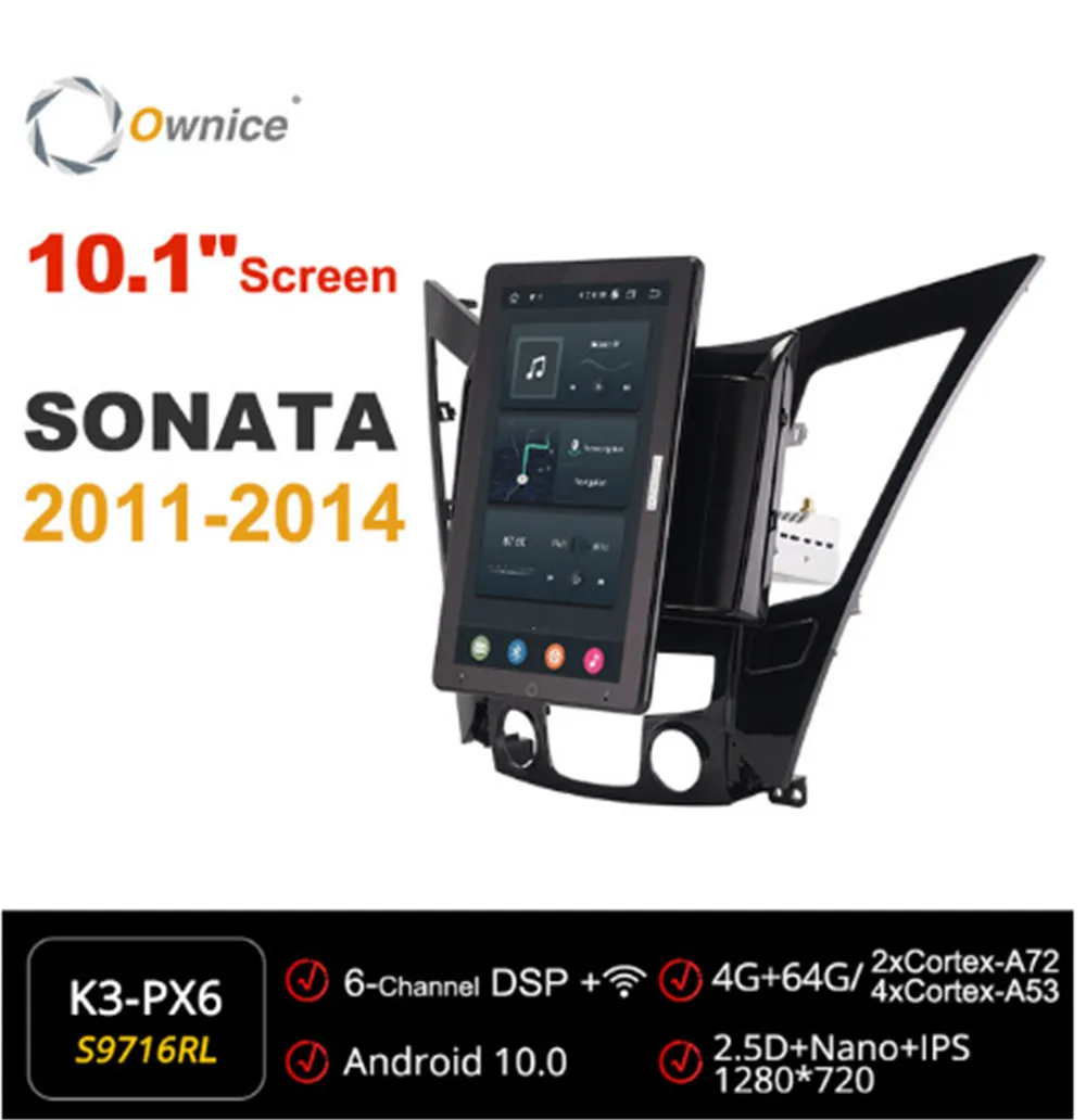 

Ownice 1280*720 Android 10.0 Car Radio forHyundai Sonata 2011-2014 Audio System Player Multimedia head Unit 10.1" IPS Rotatable
