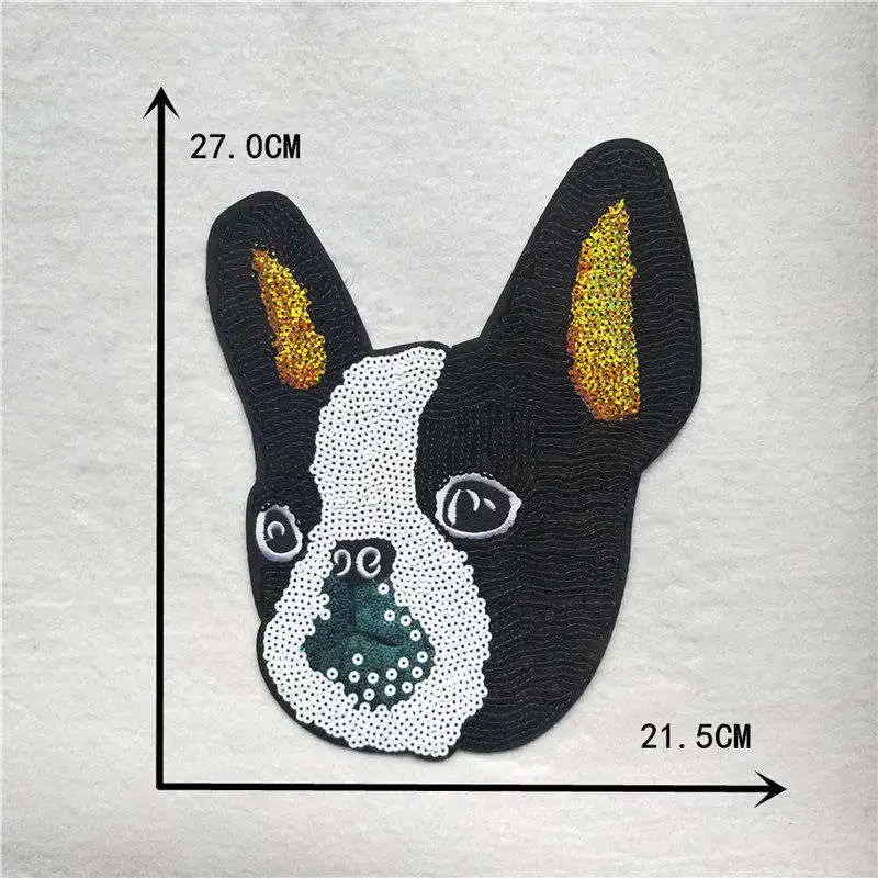 Новые блестки большого размера блестящие термоклейкие нашивки с собакой бананом