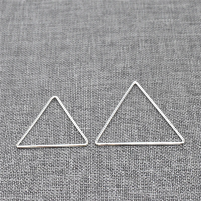 10pcs of Sterling Silver Large Triangle Jump Rings for Geometry Necklace Bracelet Earring