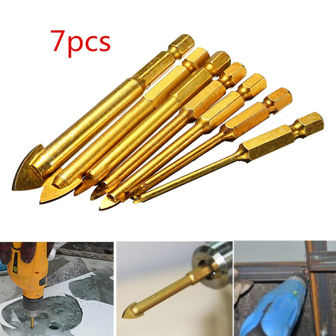 Качество 7 шт 1/4 "шестигранный хвостовик фарфоровая керамическая плитка