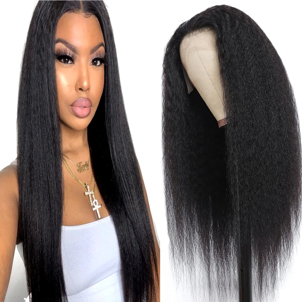 

Kinky Straight Wig 13x6 Lace Front Wig Hd Transparent Lace Wigs For Woman Human Hair Hd Lace Frontal Wig 30 Inch парик