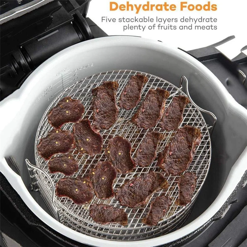 for Dehydrator Stand Grill Air Fryer with Five Stackable Layers Food Grade Rack Stainless Steel Acce | Бытовая техника
