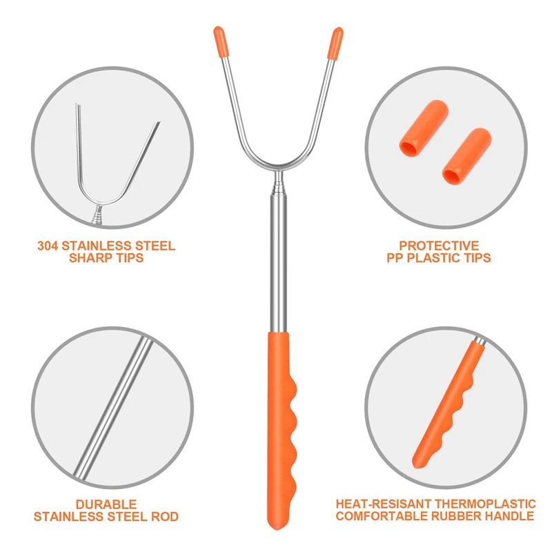 Палочки для запекания Marshmallow шпажки и телескопические вращающиеся вилки