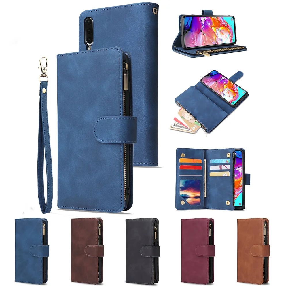

For Samsung S21 Ultra S20 Case Vintage Soft PU Leather Wallet Cover For Samsung S20 FE Note20 Note10 Lite S10 Plus S10e S9 S8