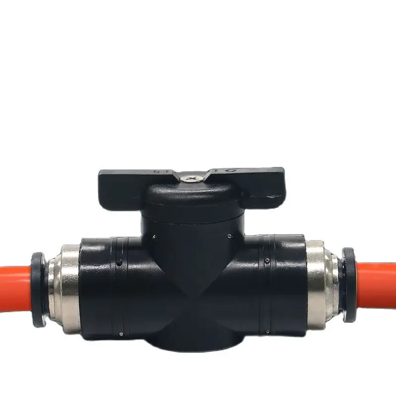 Пневматический вставной быстроразъемный соединитель Φ прямой клапан