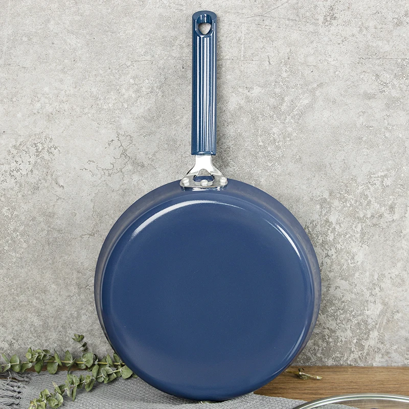 COOKER KING Nonstick Frying Pan Skillet Enamel Omelette With Glass Lid Dishwasher Safe Durable Coating 26cm | Дом и сад