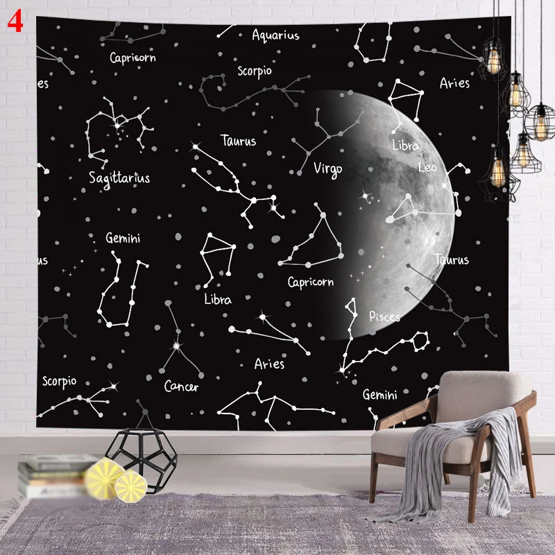 

Fashion Tapestry Flamingo Tropical Plants Background Starry Sky Wall Hanging Beach Bedroom Decoration Room Tablecloth Home Decor