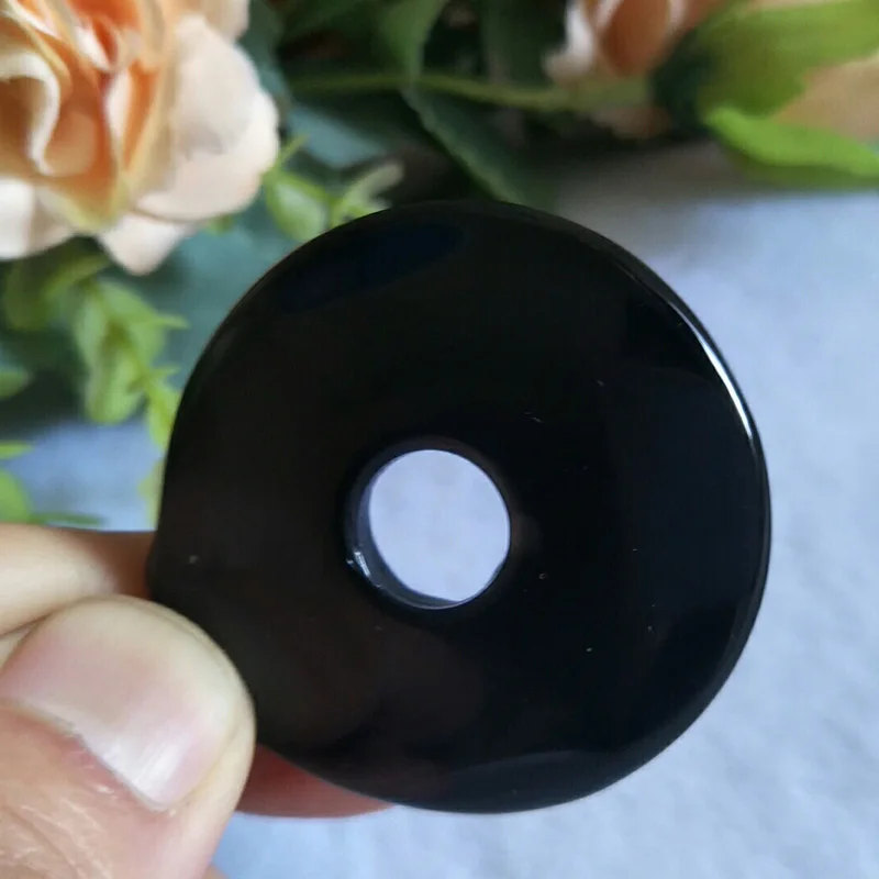 Натуральный Дракон из обсидиана и Феникс мандарин утка безопасности пряжки