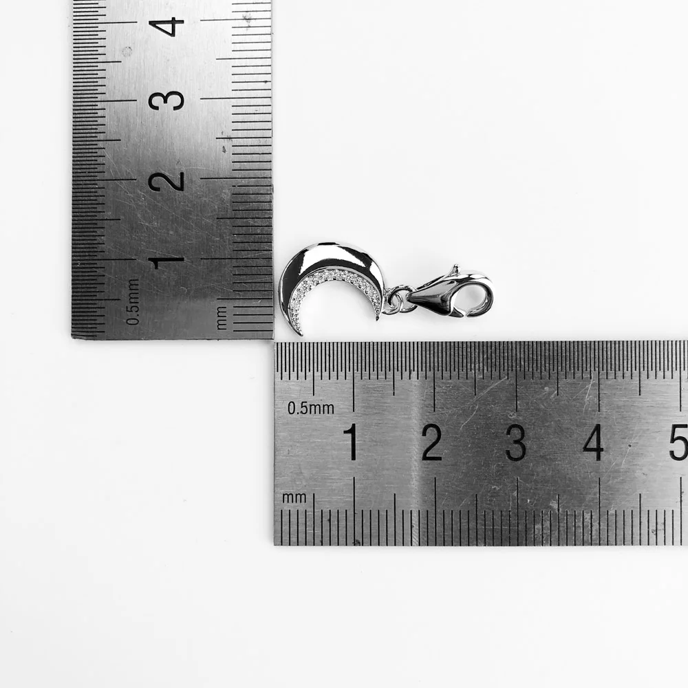 Золото/серебро цвет украшения в виде Луны 925 серебро белый CZ DIY Мода хорошие ювелирные изделия подходят Томас стиль браслет для женщин и мужчин