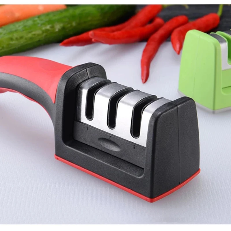 

sharpener household quick sharpener sharpener whetstone stick sharpening kitchen knife kitchen gadget sharpener 3-stage type