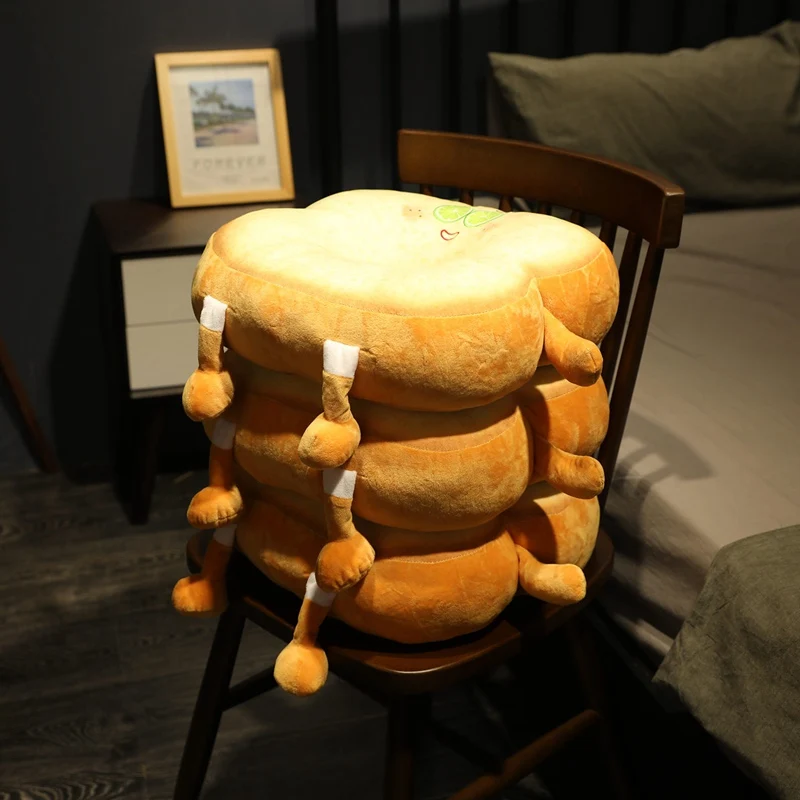 Новая забавная нарезанная хлеб искусственная еда тостов мягкая набивная кукла