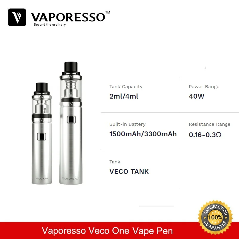 Оригинальный Vaporesso VECO One Plus Набор 4 мл распылитель 2 Veco Vape ручка с EUC керамический