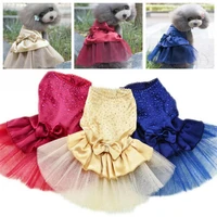 dog cat clothes tutu dress princess lace skirt puppy costume apparel pet bow pet princess wedding dress