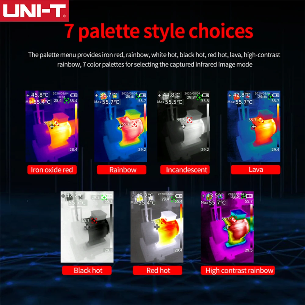 UNI-T UTi260B разрешение 256x192 ручной инфракрасный тепловизор (включая батарею)