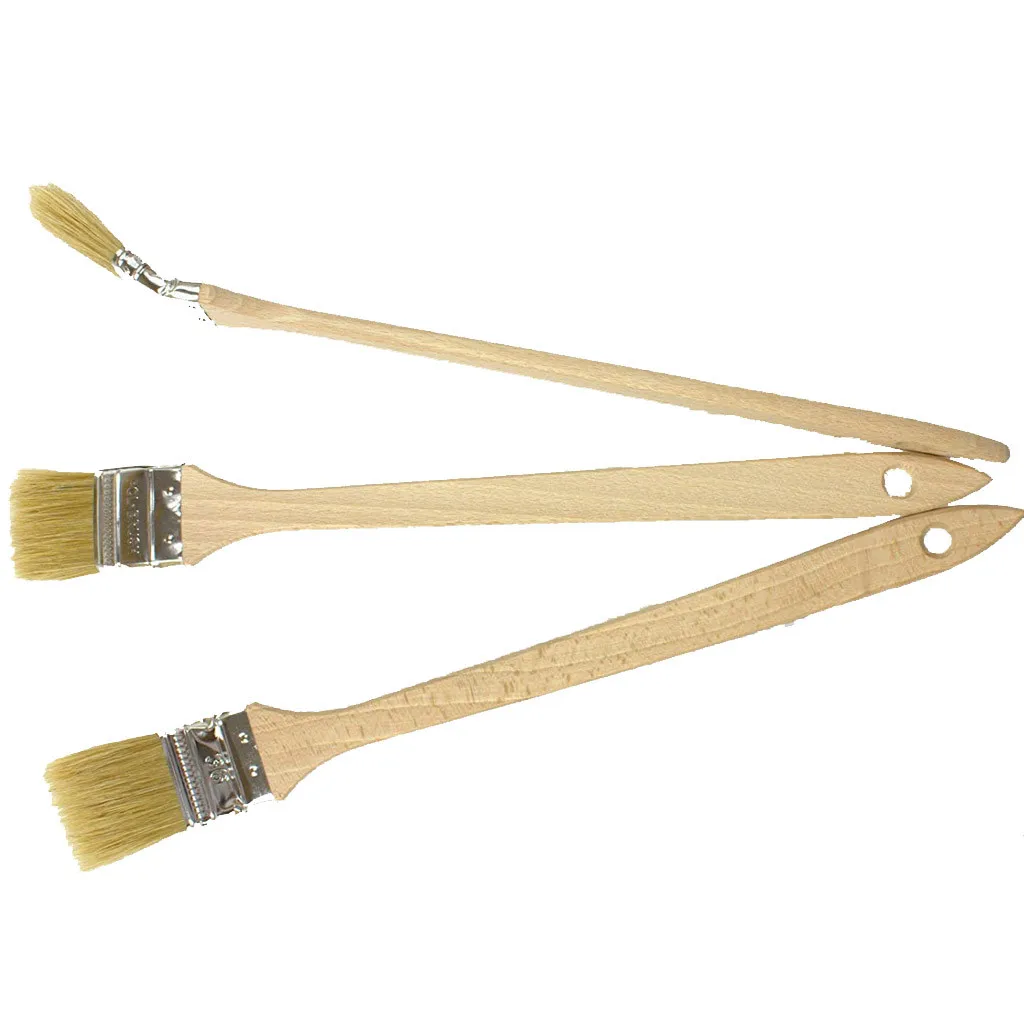 Kitchen tools v3PCs Wooden handle paint brush barbecue brush waterproof brush kitchen necessities