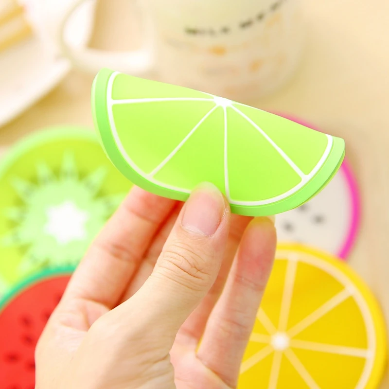 

Creative Fruit Shape Coaster Cup Pads Silicone Insulation Mat Hot Drink Holder Kitchen Dining Bar Table Decoration
