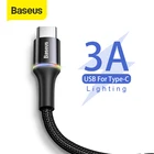 baseus Кабель usb type C для samsung Xiaomi Redmi Note 7 Oneplus 7 Pro type-C зарядное устройство для мобильного телефона USB C кабель для быстрой зарядки 2 м