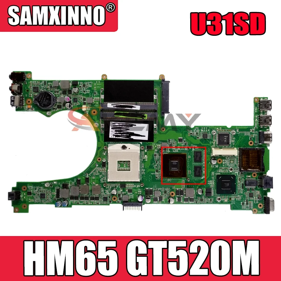 

60-N4LMB2000-C28 69N0L0M10C28 MAIN BOARD For ASUS X35S U31SG U31SD Laptop motherboard HM65 GT520M DDR3