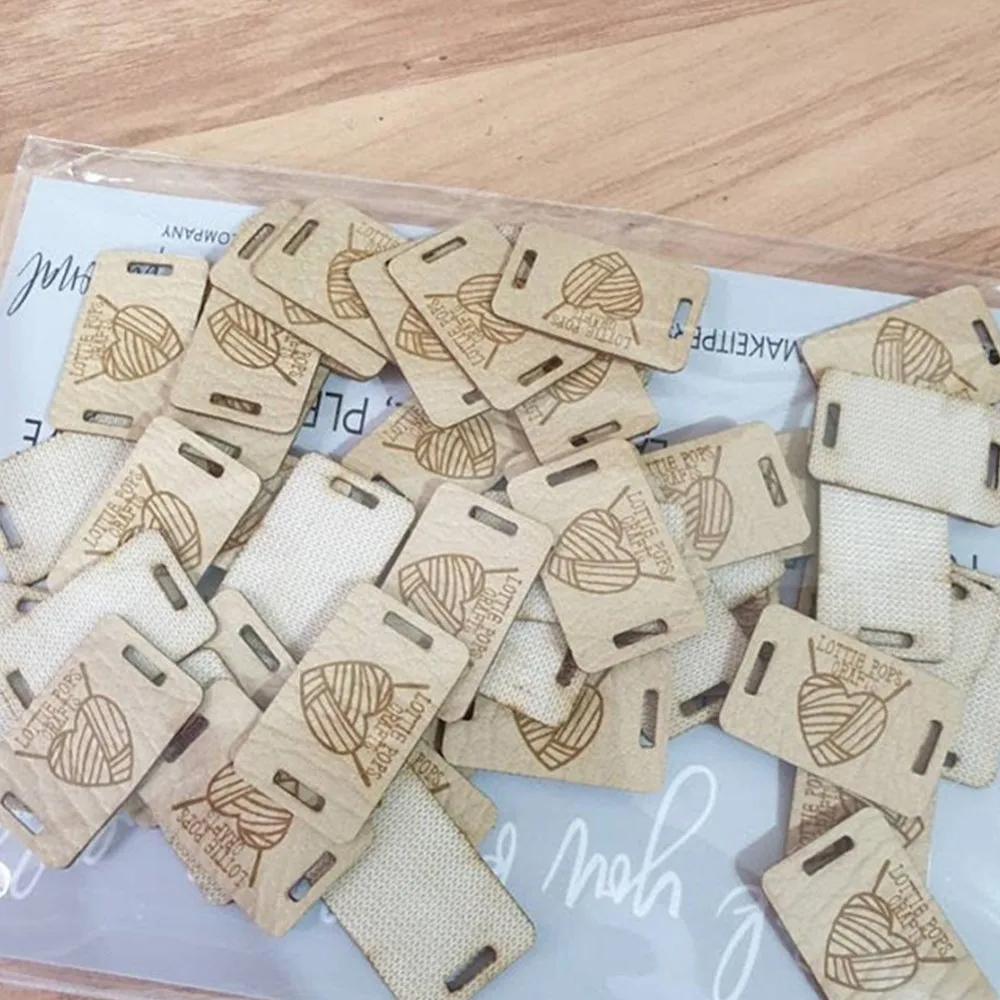 

Custom Crochet Faux Leather Labels, Clothing Fabric Leather Labels, Garment Tags, Faux Leather Fabric Labels, Knitting Labels