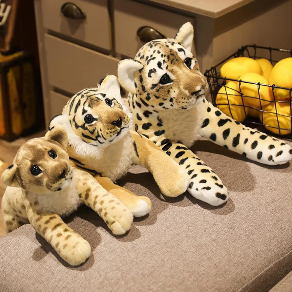 

Simulation Animal Tiger Leopard Lion Boy Birthday Christmas Gift Children Stuffed Plush Toys