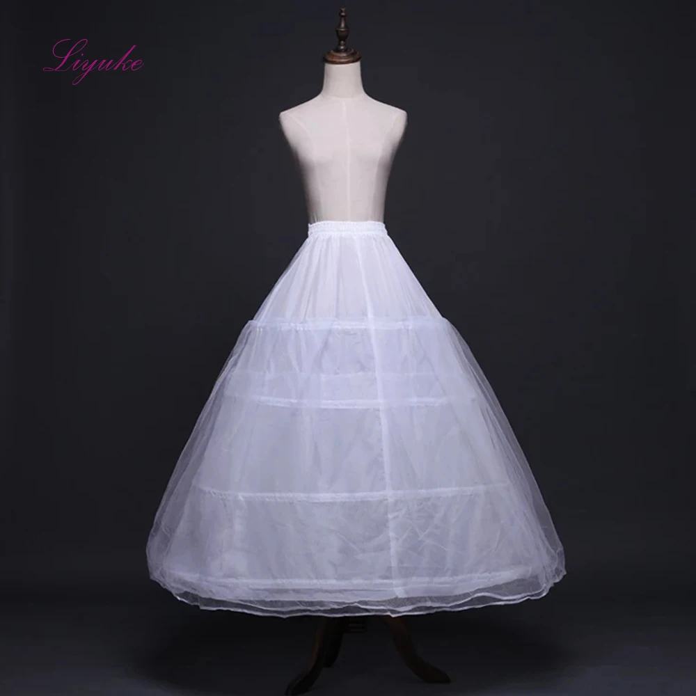 Liyuke Свадебная юбка используемая для линии свадебное платье 3 Hoops белый Brautunterrock |
