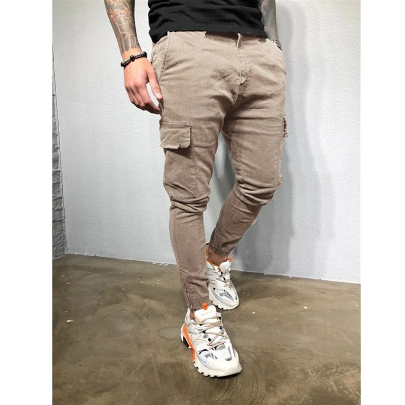 Мужские новые боковые карманы Спортивные Штаны Vogue man Casaul длинные брюки с