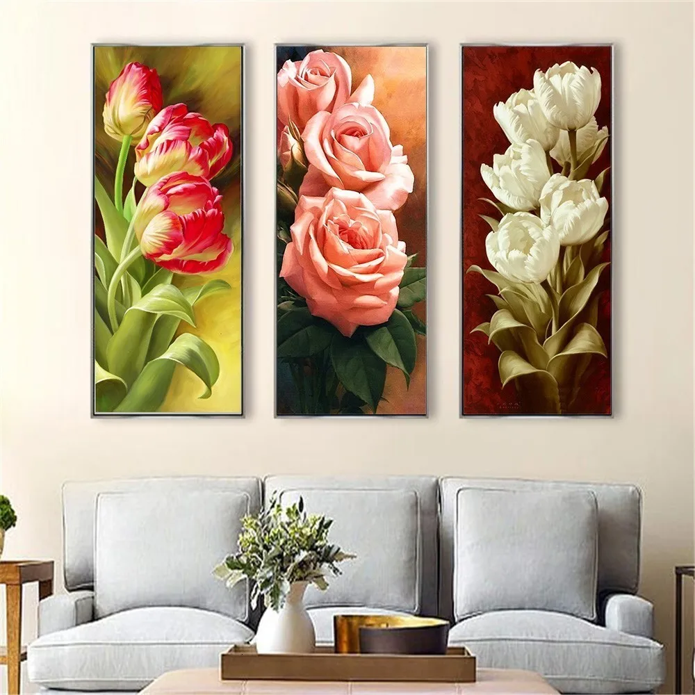 Алмазная вышивка huacan Flower 5D DIY алмазная живопись мозаика настенная художественная живопись полная круглая вышивка крестиком художественный декор рукоделие