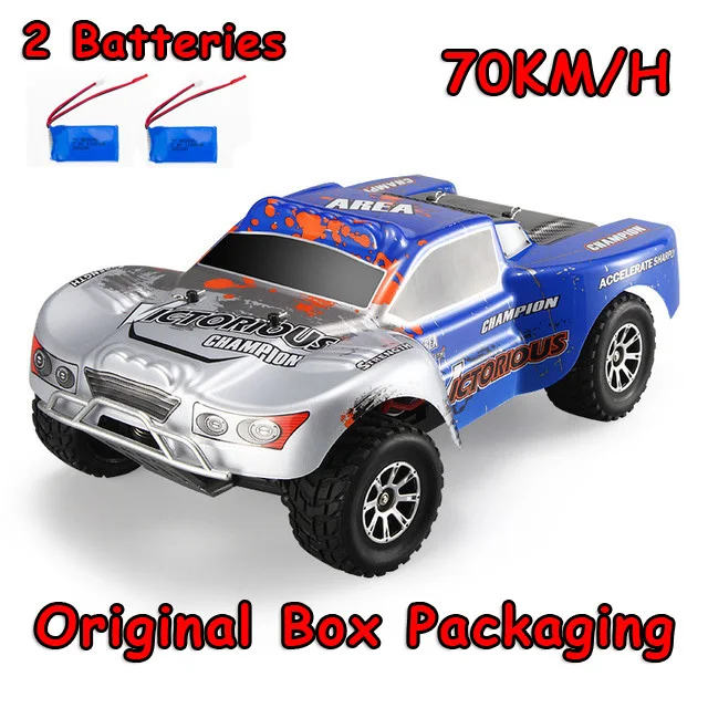 A969-B 70KM 2battery Список игрушек с дистанционным управлением автомобиля A969 1/18 масштаб игрушки 2,4G 4WD 70 км/ч, р/у дрейфующая Краткий курс на дальние расстояния Управление 4-х колесный шок Absorbe - Цвет: A969-B 70KM 2battery