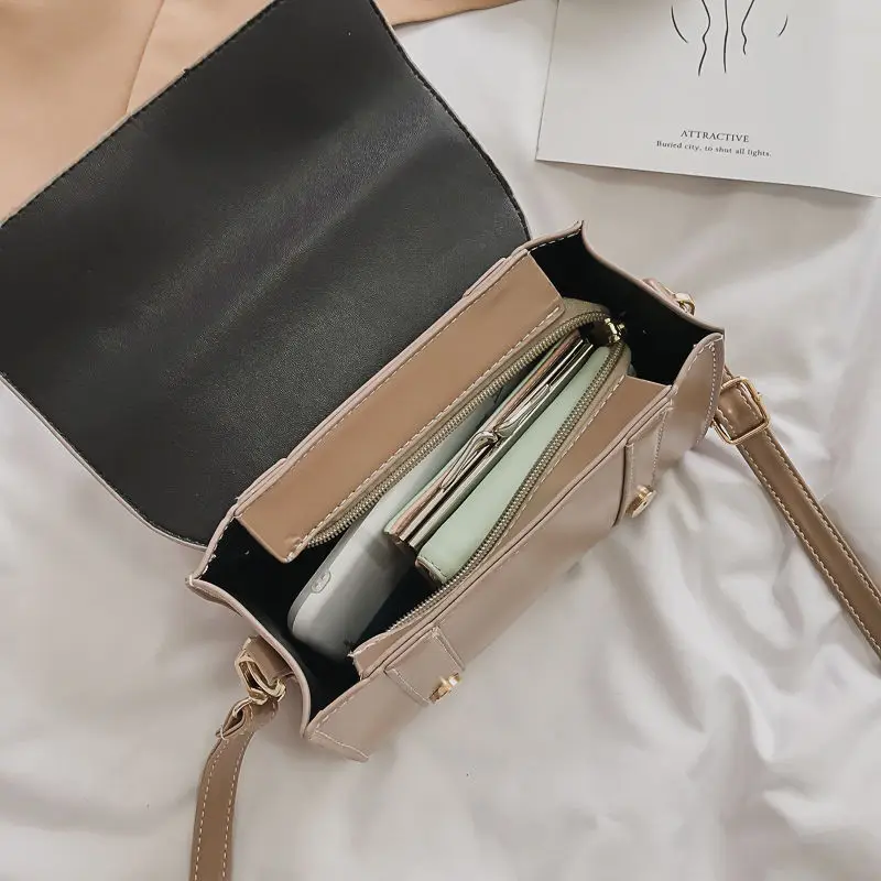 

Small Crossbody Bags for Women Pu Leather Vintage Messenger Bag Female Flap Hasp Fashion