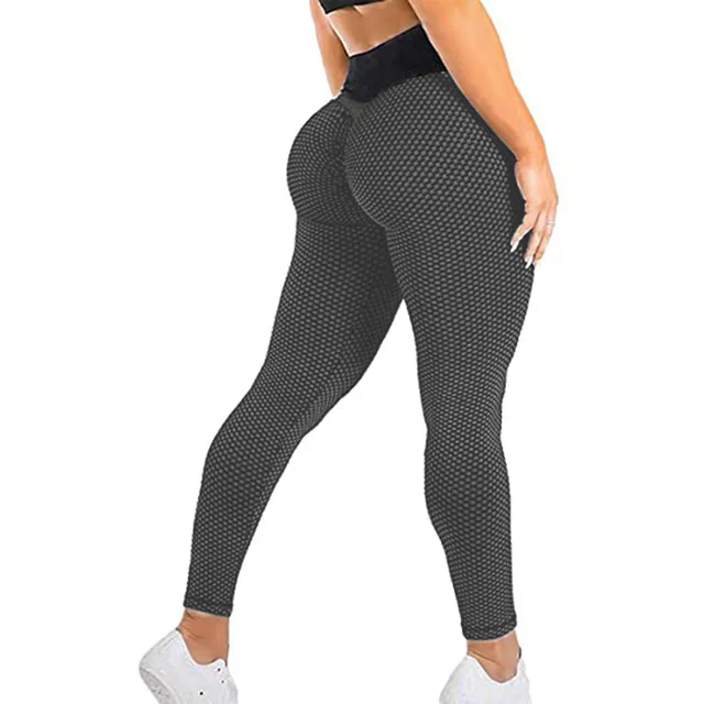 

Mesh Sexy Yoga Pants Women High Waist Tummy Control Push Up Workout Leggings Gym Textured Booty Tights Quick Dry Fitness Pants