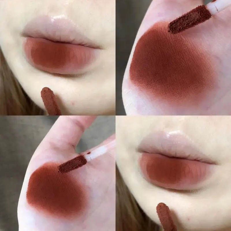 

Matte Velvet Lip Gloss Lip Glaze Long Lasting Non-stick Cup Lightweight Long Lasting Lip Tint Lip Rose Red Tint Makeup TSLM1