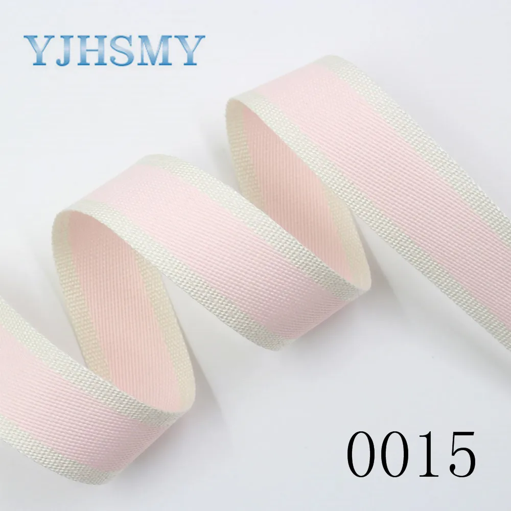 YJHSMY I-19712-1597, 10 ярдов/партия, 10/25/38 мм двухсторонняя двухцветная полосатая лента поделка бант повязка на голову подарочная упаковка МАТЕРИАЛЫ