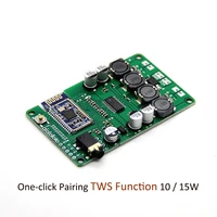 tws two box bluetooth compatible 5 0 power amplifier board 2x15w 10w support aux audio input support serial port change name