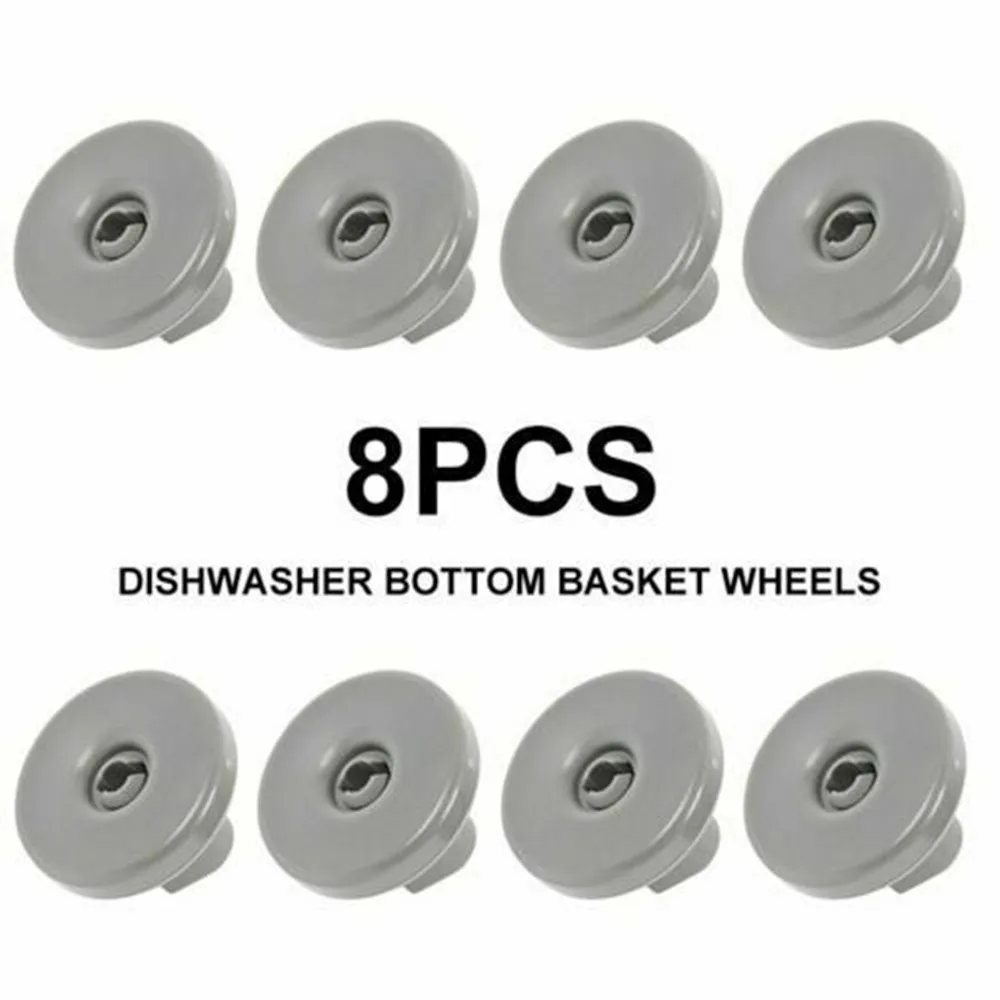 2021 new 8Pcs Dishwasher Bottom Basket Wheels For Dishlex DX103SK DX203WK 50286965-004 Dishwasher roller Dishwasher parts plastic black part number w10195839 ps11750092 replacement dishwasher adjuster strap for dishwasher
