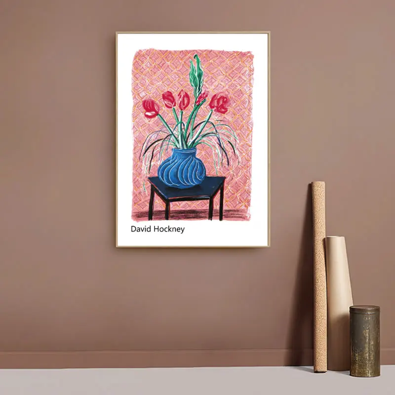 Абстрактный David Hockney картина маслом холст постер Холст Жикле классическая работа