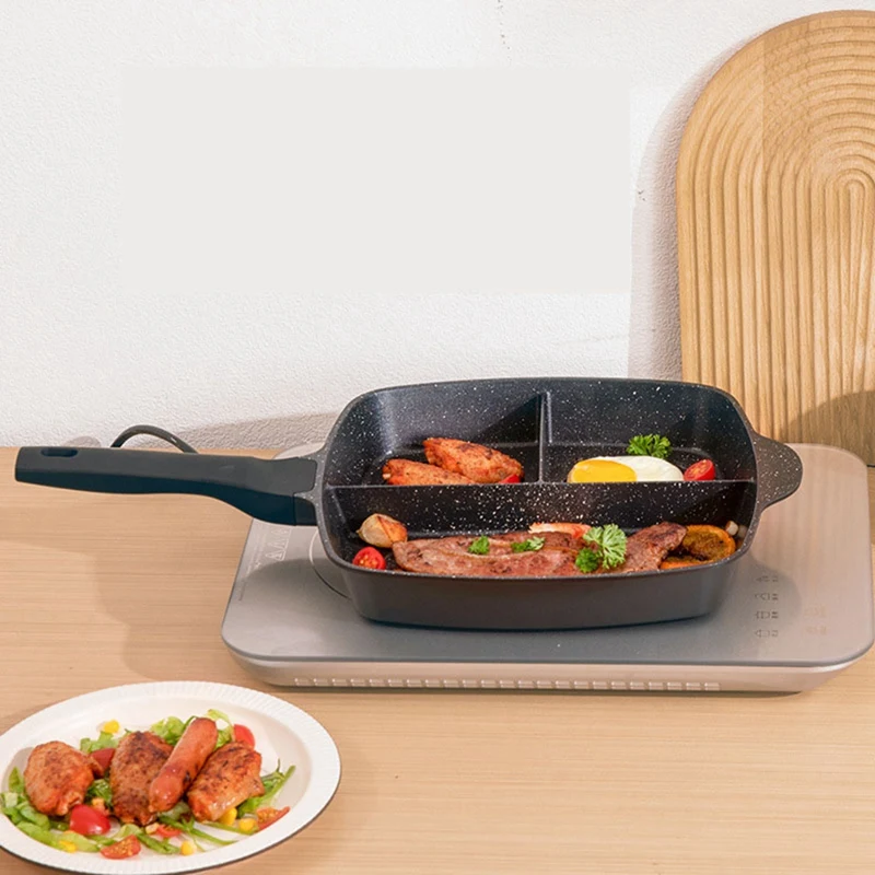3-In-1 Non Stick Frying Pan Crepe Maker Cooking Wok Pot Korean Cookware Breakfast Egg Skillet Kitchen Utensils | Дом и сад