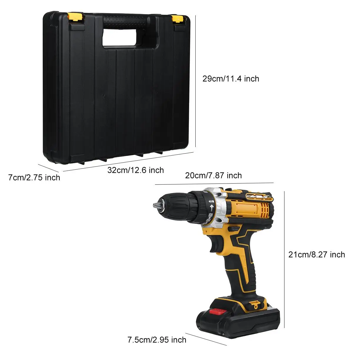

3-in-1 25+3/25+1 Torque Cordless Brushless Electric Impact Drill Hammer Rechargable Screwdriver Power Tool with Battery