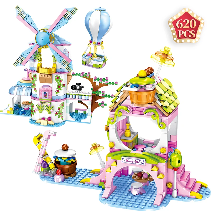 Creator Ideas Princess Castle Dessert Dream Villa House Building Blocks City Windmill Bricks Toys Girls Christmas Gift | Игрушки и хобби