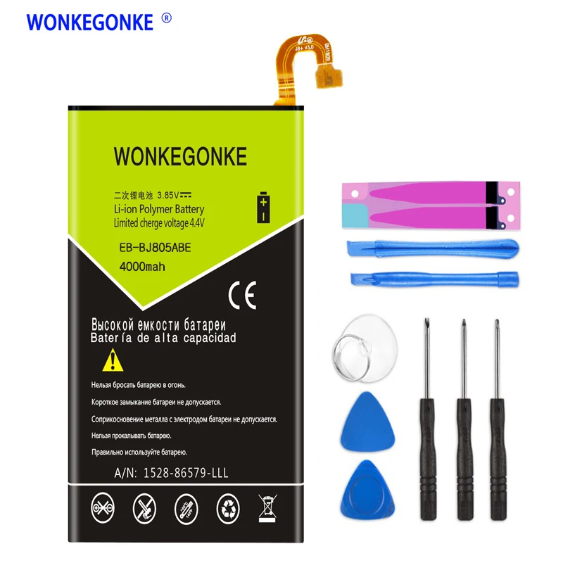 Аккумулятор WONKEGONKE EB BJ805ABE для Samsung Galaxy A6 Plus + SM A605F A605G A6050 A605K A605FN A605GN батареи