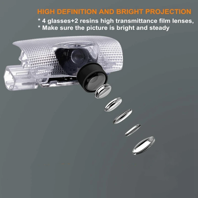 4 шт. дверной логотип огни проектор светодиодный 3D тени призрак свет для Toyota