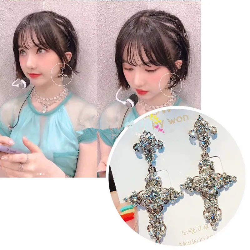 Новые корейские личности кулон с кристаллом геометрической формы серьги