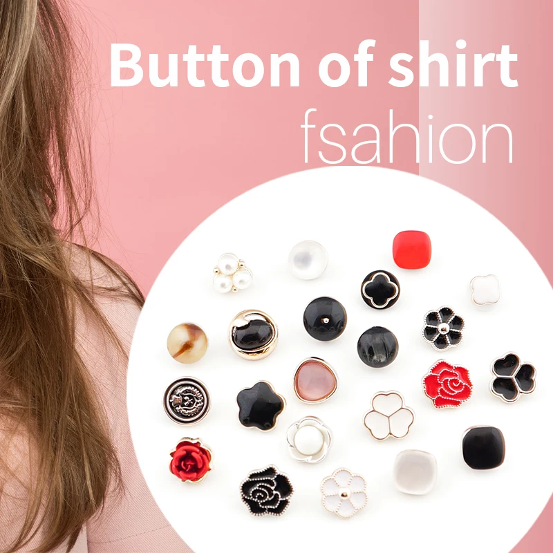 Шифоновая рубашка на пуговицах с жемчужными пуговицами декоративные пуговицы |