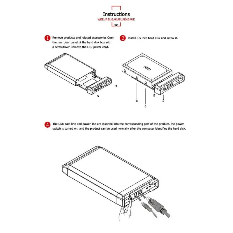 OImaster EB-330U3 3,5 дюймов USB3.0 для SATA высокоскоростной SDD HDD корпус внешний жесткий диск корпус hdd коробка