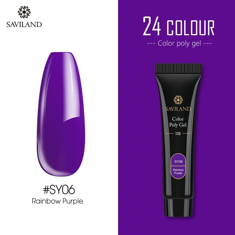 15ml SY06 SAVILAND Радужный флуоресцентный полиэтиленовый гель для быстрого строительства 30 г полиэтиленовый гель для увеличения скольжения раствор для быстрого наращивания - Цвет: 15ml SY06