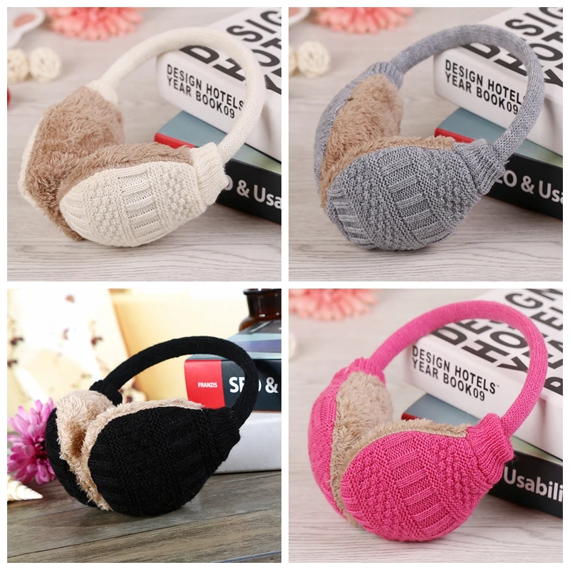 

Plush Winter Ear Warmers 2020 New Warm Ear Muffs Winter Knitted Earmuffs For Women Winter Ear Protector Cover