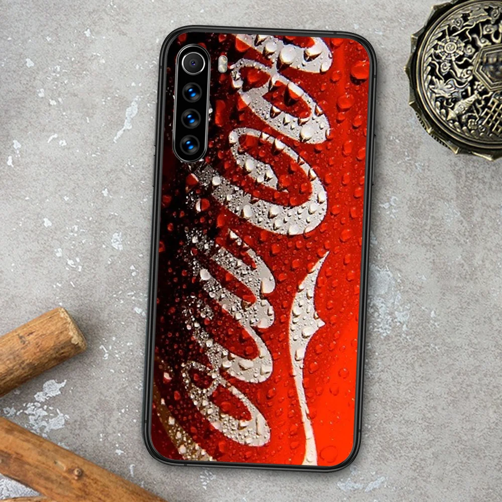 

Soda Colai Phone Case For Xiaomi Redmi Note 7 8 8T 9 9S 4X 7 7A 9A K30 Pro Ultra black Coque Trend Shell Fashion Funda Pretty