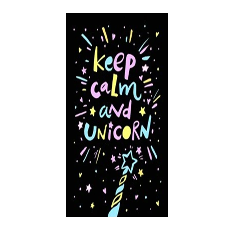 Волшебная фантазия сохраняйте спокойствие и единорог детские полотенца для