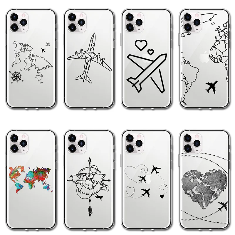 Чехол для телефона iPhone 11 Pro Max X XS XR Xs прозрачный чехол из ТПУ с сердечком 4 4S 5 5S SE 5C 6 s